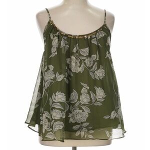 a.n.a Olive Green Floral Spaghetti Strap Cami